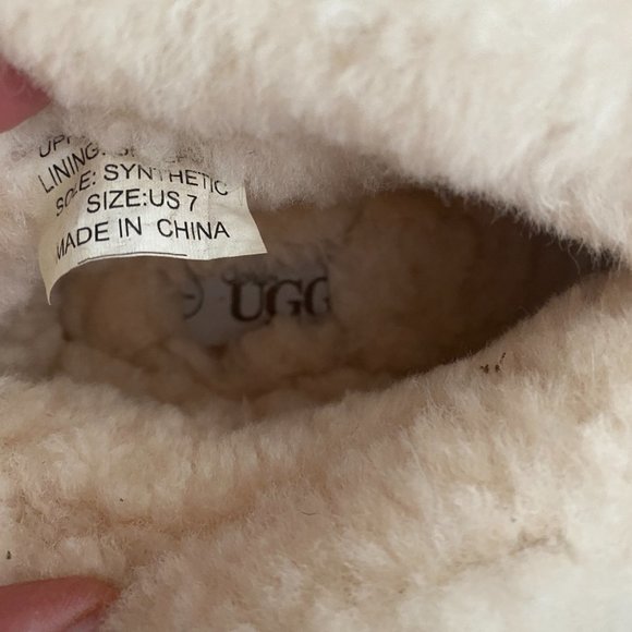 HONEY TAN SUEDE AND FLEECE SHORT UGG BOOT SLIPPERS SIZE 6 AUSSIE - Picture 6 of 6